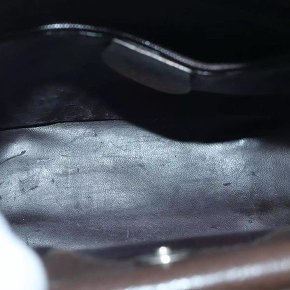 GUCCI Hand Bag Leather Brown Tote D-ring Handle VINTAGE NOUGHTIES GREAT COND! - Picture 10 of 11